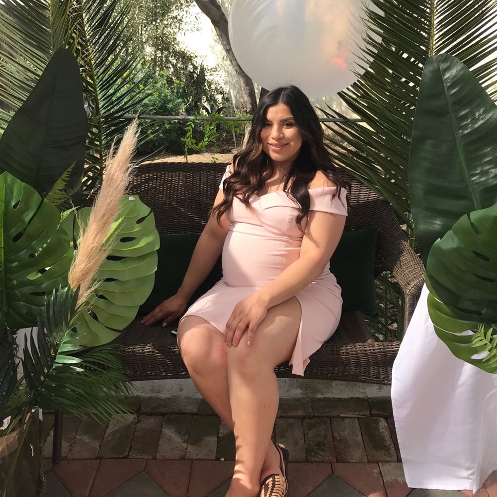 Pink Off shoulder dress
